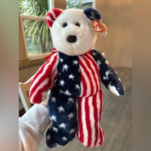 1999 Ty Beanie Babies Collection Buddy - Large 14’ Spangle Patriotic Bear Plush
